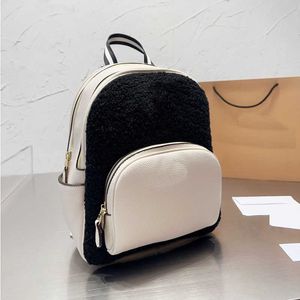 Okul çantaları tasarımcı sırt çantaları erkek sırt çantası lüks tasarımcı çanta kadınlar back pack kış peluş el çantası seyahat bagaj deri kitap çantaları 221111