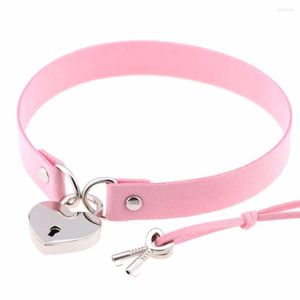 Choker Cute Pastel Goth Heart Collar For Girl Cosplay Harajuku Necklace Neck Strap Chocker Kawaii Pink Aesthetic Accessories