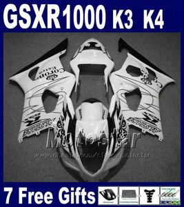 Custom motobike set for SUZUKI GSXR 1000 K3 2003 2004 white black Corona fairing kit GSXR1000 03 04 fairings bodywork GSXR1000 GH3900982