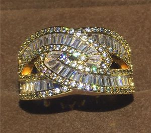 Vecalon Handmade Cross ring 925 Sterling silver T shape Diamond Cz Party wedding band rings For women men finger Jewelry8259702