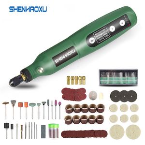 Electric Drill Cordless Grinder 5-Speed Adjustable Engraving Pen Cutting Polishing ing Rotary Tool With Dremel Accessories 221122