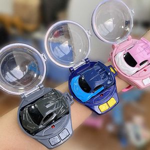 Relógios de carro Tiktok Electric Childrens Mini Car Remote Control Wrist Watches Cartoon Toy for Boy Baby Fashion Relógios Eletrônicos Crianças Natal