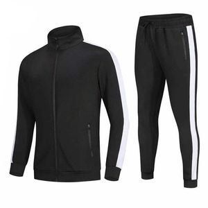 Chándales de los hombres Trajes de chándal de algodón causales en blanco personalizados Pantalones Conjunto Sudaderas con capucha Sudaderas Traje de jogging de los hombres Ropa deportiva Chándal Trajes de hombres L221122