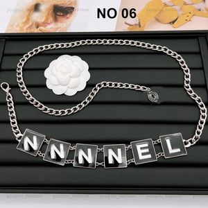 Women Gold Chains Belts Letter Fashion Designers Belt Silver Link Luxury Waist Chain Womens Metal Alloy Accessories Waistband Girdle Suit CC005