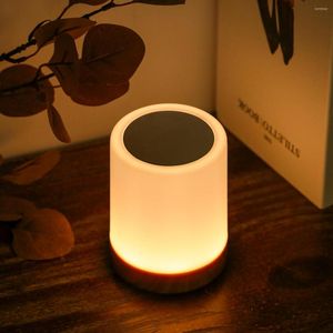 Nattlampor Touch Control Bedside Lamp USB RECHAREBLEABLE vardagsrum sovrum kontorsljus ledde smarta hembelysning bord