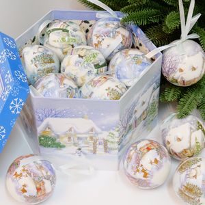 Julekorationer Xmas Tree Hanging Ball Ornaments Dekorationer Gift Year Navidad Bauble för DIY Party With Belt Eazy Hang 221123