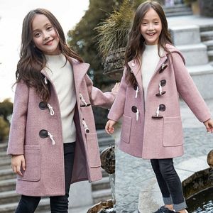Cappotto rosa bambini primavera inverno per bambini ragazza casual capispalla con cappuccio per adolescenti giacche capispalla spessi di alta qualità 221122