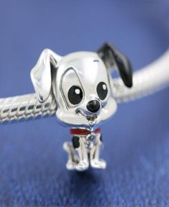 925 STERLING Silver One Black Ear Dog Charm Bead Bead se ajusta a las pulseras europeas de joyer a de estilo Pandora