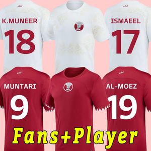 مشجعو لاعب الإصدار 2022 2023 قطر كرة القدم القميص الوطني alhaydos afif ali hatem haydos boudiaf hassan muntari world khoukhi asad almoez 23 Cup Football Shirt