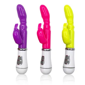 Sex Toy Double Rod Masturbation Rabbit Vibrator Utensils Product Vibrator for Women Wand Waterproof