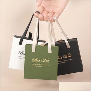 Jewelry Boxes Paper Der Jewelry Box Ring Earrings Necklace Packaging Gift Boxes Display Cases With Handle For Wedding Proposal Drop D Dhgbl