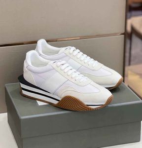 23S/S Top Design James Sneaker Shoes Men Side Stripe Suede & Nylon Skateboard Walking Luxury Chunky Rubber Sole Lace Up Sports EU38-46 Original Box