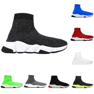 Socks Shoes Runner Sock Boots Casual Sneakers Designer New Knitting Mesh High Platform Black White Slip On Soft Women Män Klassiska hastigheter Walking Trainer