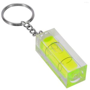 Keychains Mini Acryl Spirit Level Key Ring 15x15x40mm ketengereedschap Gadget Geschenknoman Green Women Men