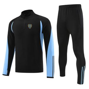 Boca Juniors Herrspårar på hösten Utomhus Semi-Zipper långärmad träningsträning kostym jogging sport fritid långärmad skjorta