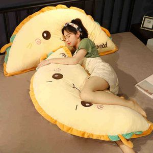 Food Half Circle Toast Cake Cuddle Cute Bread Filled Doll Soft Duvet Sleep Pillow Sofa Bed Pillow Creative Birthday Gift 95Cm J220729