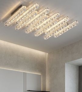 Illuminazione moderna del candeliere del soffitto di cristallo per la lampada da soffitto principale della decorazione domestica di moda del tetto della cucina della camera da letto del salone