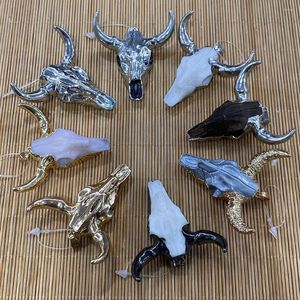 Pendant Necklaces Resin Animal Bull Head Shape Suitable For DIY Production Trend Fine Jewelry Accessories x46mm