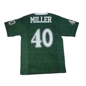 American College Football Wear Football Jerseys Custom Von Miller 40# High School Football Jersey Embroidery Stitched Green Any Name Number