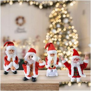 Рождественские украшения рождественские украшения Santa Claus Electric Toys пожилые кукольные подарки встряхивают