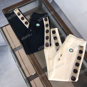 xinxinbuy män designer pant bomull jacquard reflekterande webbing tiger bokstav streetwear kvinnor röd svart aprikos xs-l