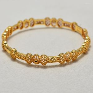 Бангл Дубай Араб Паттер Роскош Золотой Цвет Ювелирные изделия Bangles for Women Эфиопские браслеты Ближневосточная африканская вечеринка Свадебные подарки