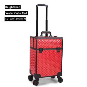 Factory Direct Sale Large Capacity Trolley Cosmetic Case Nail Tattoo Salon Storage Box Toolbox Universal Wheel J220707