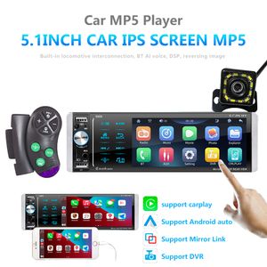 Touch Screen Car Rádio Rádio 5,1 polegadas Bluetooth Audio Vídeo MP5 Player Voice Voice ativada CML-Play Bluetooth Hands Free USB Fast Charge