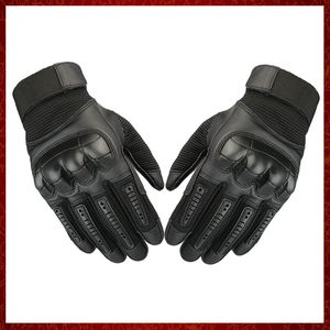 ST590 Leather Motorcycle Gloves Touch Screen Motocross Gloves Tactical Gear Moto Biker Racing Hard Knuckle Full Finger Glove Mens