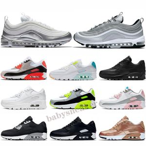 Top proiettile grigio menta scarpe da corsa per uomini donne allenatori classici cuscino di alta qualità Black White Queen Big Kids Sneakers202K