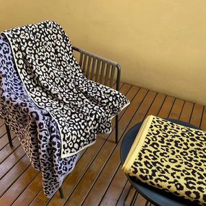 Toalhas de estampa de leopardo estilo retro home algodão toalha de banheiro de praia