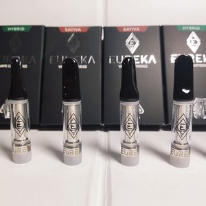 eureka vape cartridge carts cartridges atomizers full glass thick oil snap on wax vaporizer e cigarette 510 thread empty with packaging 10 color 1ml vapes