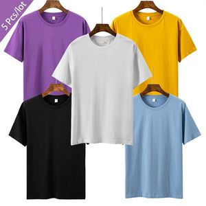5 pezzi di camicia da moda New New Fashion Fashions Women O-Neck Slim Short Short Trend Mens Casual Mens T-shirt coreano Pure T-Shirts 3xl Black KG-392521
