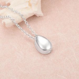 Pendant Necklaces Little Teardrop Memorial Urn Jewelry Hold Ashes Keepsake Necklace For Women Cremation Holder
