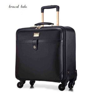 Rese Tale Business Cases PVC Suitcase Carry On Spinner Wheel Bagage J220707