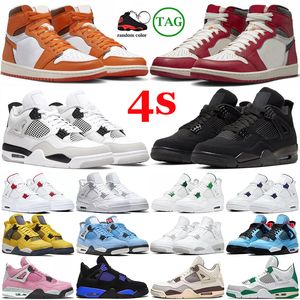 Jumpman 4 4s Mens Basketball Shoes Outdoors Military Black Cat Red Thunder Starfish 1s Lost Found Gorge Green Bred Men Women Trainers Outdoor Sports Sneakers eur 36-47