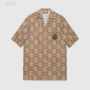 Luxe ontwerper shirts heren heren mode geometrische print bowling shirt hawaii bloemen casual shirts mannen slanke fit korte mouw variëteit trend
