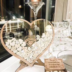 Altre forniture per feste di eventi Alternativa al libro degli ospiti di nozze - Decor-Drop Heart Guestbook 221124