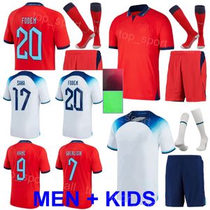 ￉quipe nationale Soccer 17 Bukayo Saka Jerseys 2022 Coupe du monde 22 Jude Bellingham 10 Raheem Sterling Marcus Rashford Jack Grelish Football Shirt Kits Men Youth Yingguo