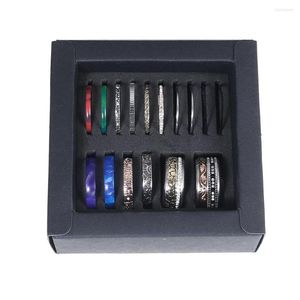 Anelli a grappolo Koaem Gift Box in acciaio inossidabile miscela rotabile accessori intercambiabili set di gioielli set impilabile anello femmini