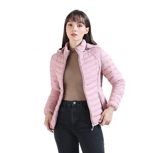 Parka da donna in piumino SANTELON Cappotto imbottito imbottito ultraleggero per donna Parka leggero corto da esterno caldo con custodia per cappuccio 221124