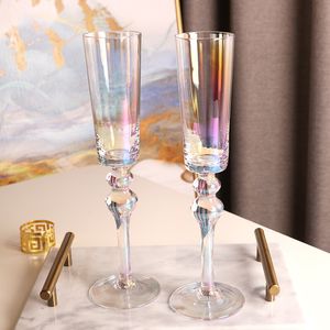 Wine Glasses Rainbow champagne glass ceremonial goblet sweet crystal bubble 221124