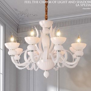 American Classic Lampy wisiorki francuskie szklane szklane światła światła europejskie vintage lampa wisząca restauracja jadalnia salon dekoracja oświetlenia wewnętrznego