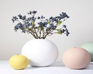 Wazony ceramiczne koło wazonowe figurki nowoczesne minimalistyczne dekoracje domu nordyckie cylinder stołowy dekoracje L89303738