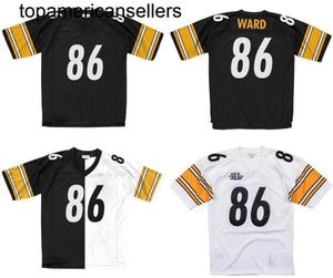 Jersey de futebol costurada 86 Hines Ward 2005 Retro Rugby Jerseys Men Youth S-6xl