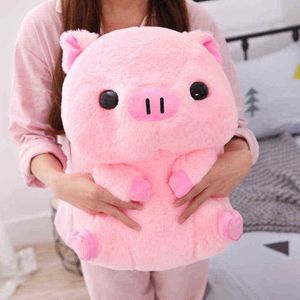 1Pc 40Cm Cartoon Fat Piggy Round Pink Pig Plush Toy Beautiful Animal Pillow Stuffed Soft Dolls For Girls kids Birthday Xmas Gifts J220729