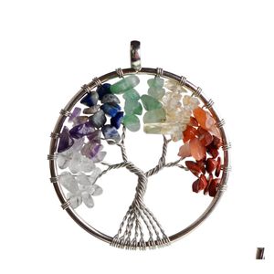 Pendant Necklaces Round Pendant Sier Tree Roots Spread Out Womens Mtipurpose Wild Accessories Drop Delivery Jewelry Necklaces Pendant Dhnvj