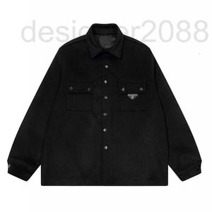 Herrjackor Designer P Family Cashmere Coat High Version Matchande H￥rdvara Standard Herr- och kvinnors vinter f￶rtjockade Loose Type Ordinary Casual Jacket D4P9