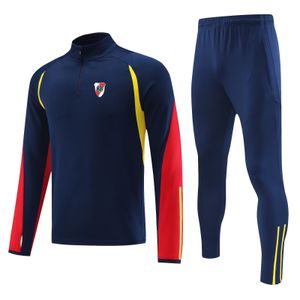 Club Atletico River Plate Men's Tracksuits Autumn Children Outdoor Semi-Zipper långärmad träningsträning kostym jogging sport fritid långärmad skjorta