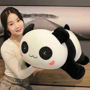 306085CM CARTOON Cute Giant Panda Plush Toy Naughty Panda Doll poduszka do ldren dziewczęta prezent urodzinowy J220729